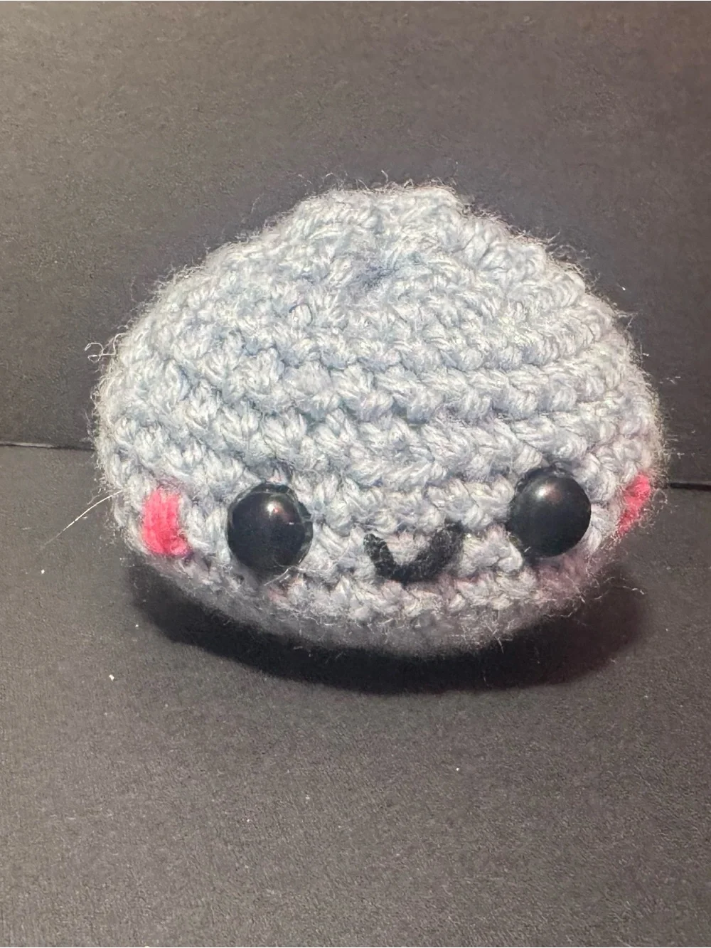 Handmade Crocheted Dumpling Amigurumi  - Light Gray